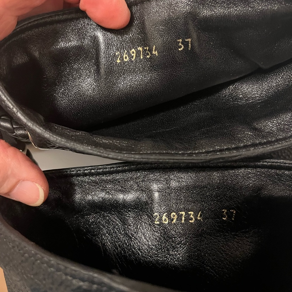 GUCCI Tall Black Leather Boots with Leather braid and tassels. Size 37 - Picture 5 of 12